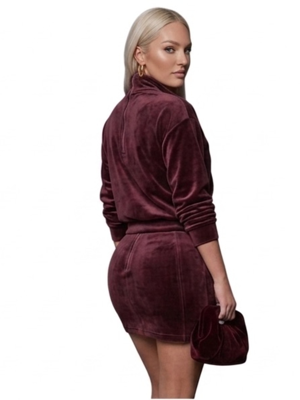 Lululemon Scuba High Rise Velvet Mini Skirt Garnet Small Size 6 NWT